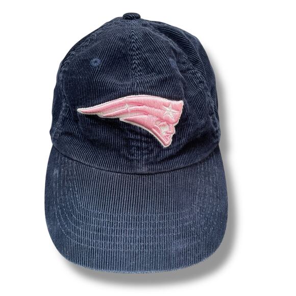 New England Patriots Corduroy Hat Blue Cotton Adjustable NFL Cap Womens Football - Picture 3 of 12